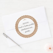 フードギフトラベルシール円クラフト紙 ラウンドシール (封筒)