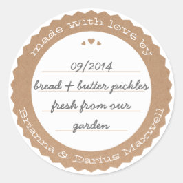 フードギフトラベルシール円クラフト紙 ラウンドシール