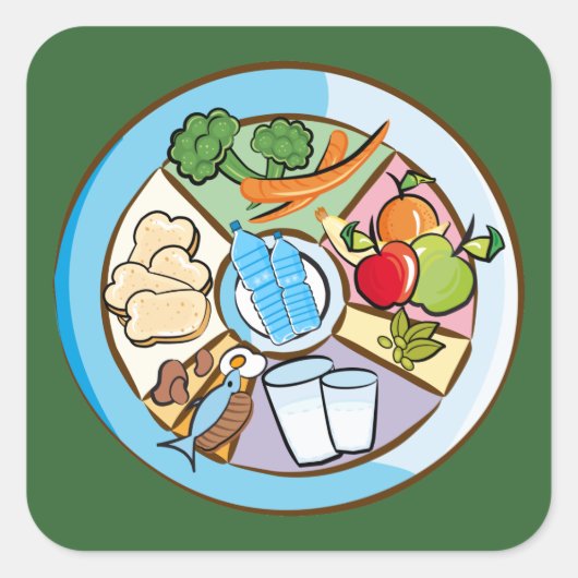 フードグループの四角いシール スクエアシール (正面)