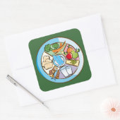 フードグループの四角いシール スクエアシール (封筒)