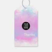 フードケータリングお洒落ピンクユニコーンレディ ギフトタグ (裏面)