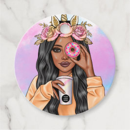 フードケータリングお洒落ユニコーンレディ企業のー フェイバータグ