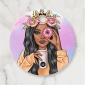 フードケータリングお洒落ユニコーンレディ企業のー フェイバータグ (正面)