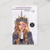 フードケータリングお洒落ユニコーンレディ 名刺 (正面)