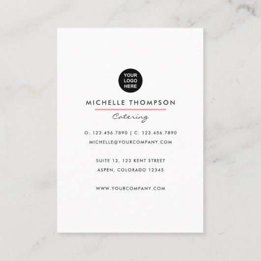 フードケータリングの名刺 名刺 (裏面)