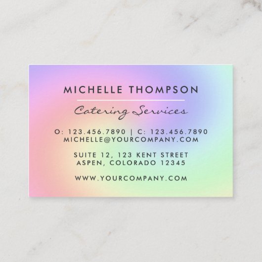 フードケータリングサービス 名刺 (裏面)