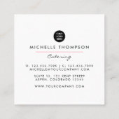 フードケータリングスクエアビジネスカード スクエア名刺 (裏面)