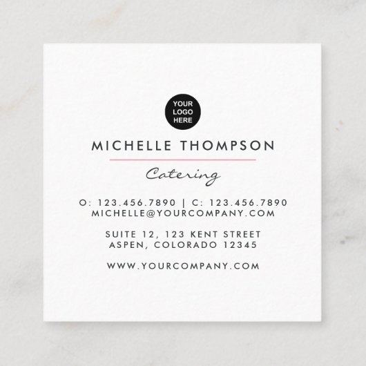 フードケータリング広場の名刺 スクエア名刺 (裏面)