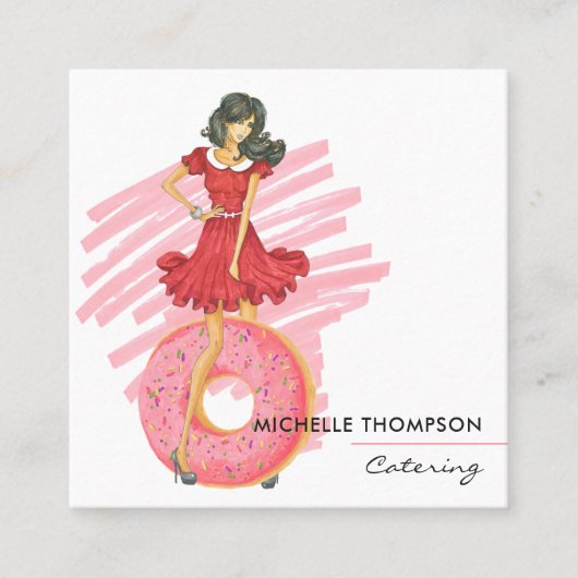 フードケータリング広場の名刺 スクエア名刺 (正面)