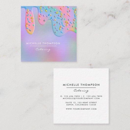 フードケータリング スクエア名刺 (正面/裏面)