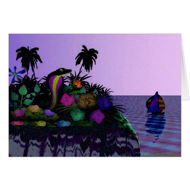 フードコブラ属カードの島 (正面横)