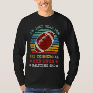 フードコマーシャルとハーフティムのためにここにいる Tシャツ