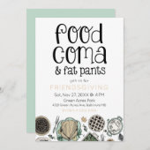 フードコマ&ファットパンツのフレンドシップサンクスギビング 招待状 (正面/裏面)