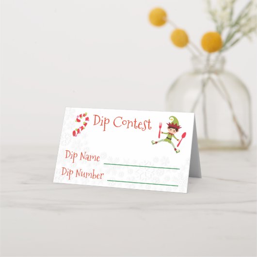 フードコンテストレシピパーティー表カード プレイスカード (正面)