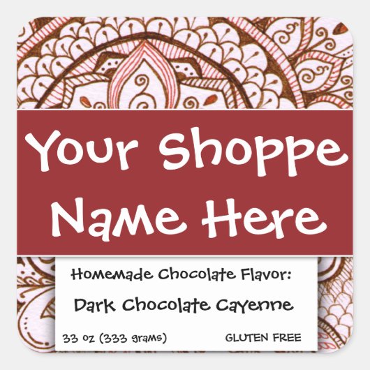 フードコンテナエスニック・エキゾチックなモロッコ西部アジア スクエアシール (正面)