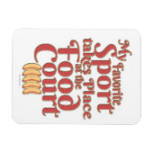 フードコーおもしろいトのスポーツのスローガン マグネット (横)