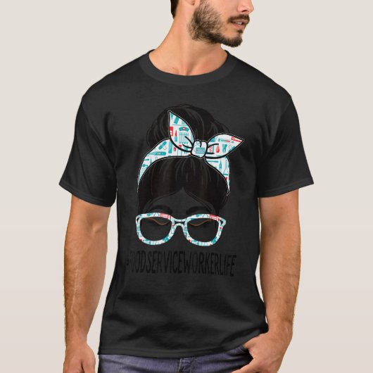 フードサービスの働きアリ週の感謝の日の女性私 Tシャツ (正面)