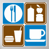 フードサービスハイウェイシンボルや象徴コレクション ポスター (正面)