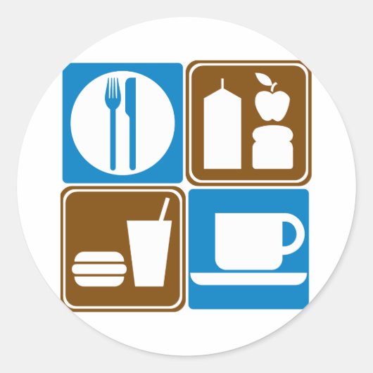 フードサービスハイウェイシンボルや象徴コレクション ラウンドシール (正面)