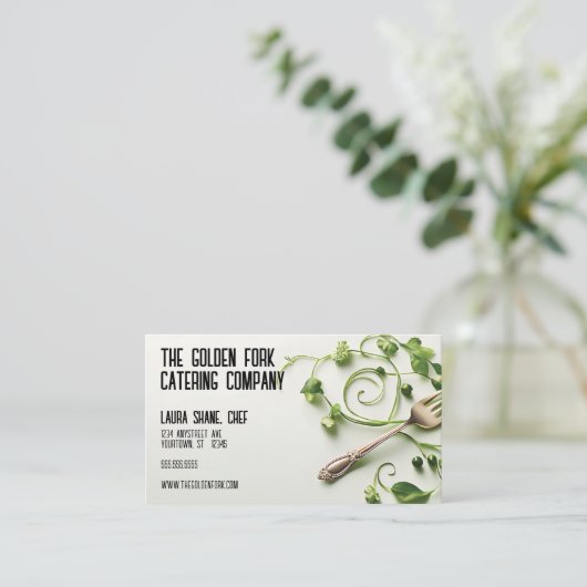 フードサービスレストランカフェビストロケータリング 名刺 (スタンド正面)