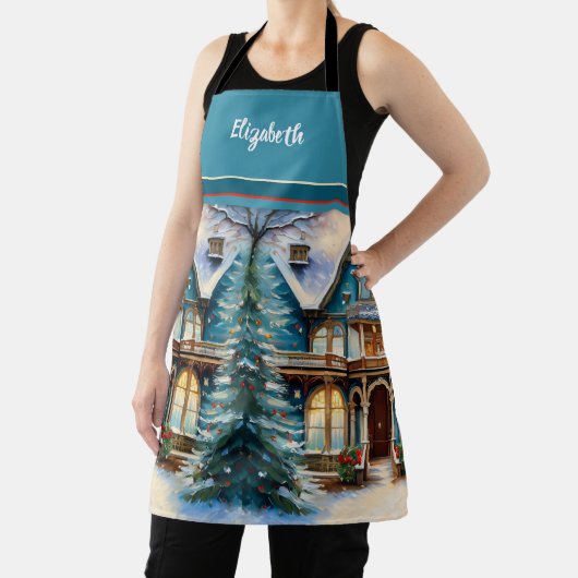 フードシェフキッチンBBQベーカービクトリアンクリスマス エプロン (インサイチュ)