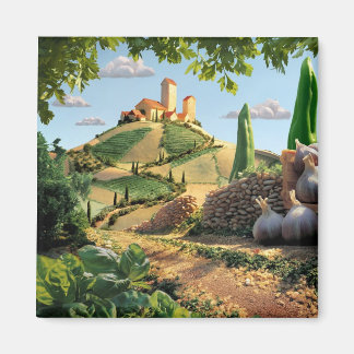 フードシーンチーズとガーリック マグネット