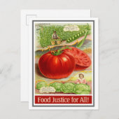 フードジャスティス – ヴィンテージトマト&ガーデン 案内ポストカード (正面/裏面)
