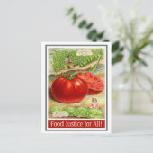 フードジャスティス – ヴィンテージトマト&ガーデン 案内ポストカード (スタンド正面)
