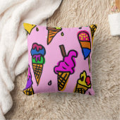 フードスイートデザートアイスクリーム背景デザイン クッション (ブランケット)