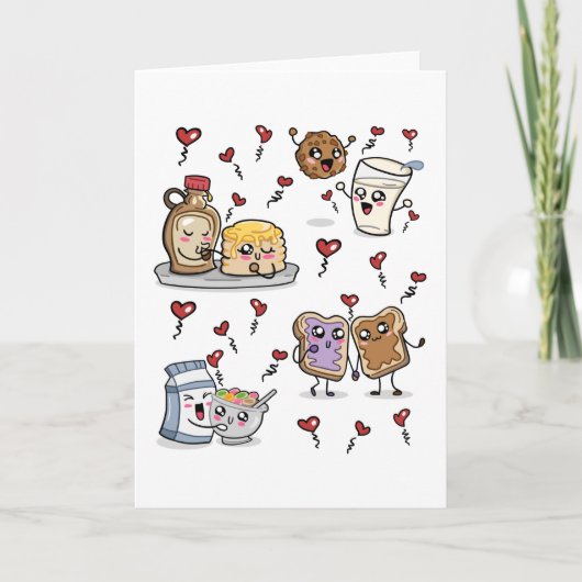 フードスケッチインラブかわいい カード (正面)