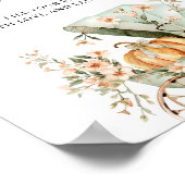 フードステーション秋リトルカボチャ赤ちゃんシャワー ポスター (角)