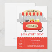 フードストリートのフレンチフライ 招待状 (正面/裏面)