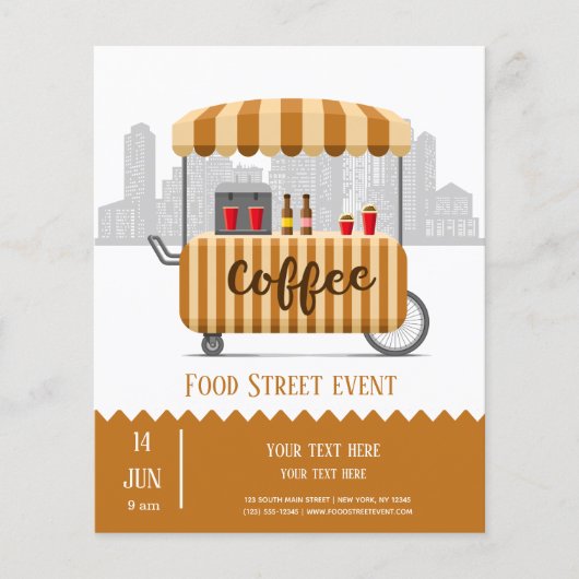 フードストリート カプチーノ コーヒー チラシ (正面)