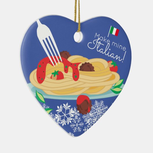 フードスパゲイタリアンッティのパスタクリスマス飾り セラミックオーナメント (右)