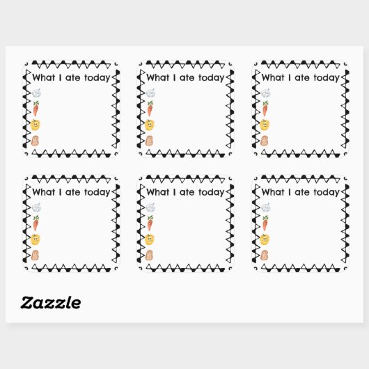 フードダイアリー健康ジャーナル広場ステッカー スクエアシール (シート)