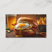 フードダイナーチキンベーコンエッグバーガーレストラン 名刺 (裏面)