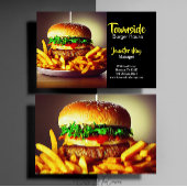 フードダイナービーフベーコンエッグバーガーハウスレストラン 名刺