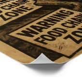 フードチェーン警告ゾーン芸術 ポスター (角)