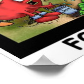 フードチェーン集団おもしろいアートポスター ポスター (角)