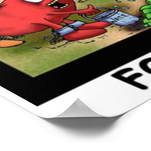 フードチェーン集団おもしろいアートポスター ポスター (角)