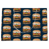 フードチーズバーベキュー焼きハンバーググルメ ラージペーパーバッグ (正面)