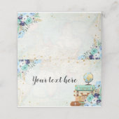 フードテントトラベルブルーフローラ金ゴールド冒険 プレイスカード (外部開封)