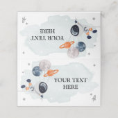 フードテント宇宙宇宙飛行士銀河系シャワーボーイ名 プレイスカード (外部開封)