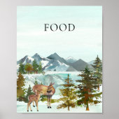 フードテーブルアドベンチャー素朴鹿ベビーシャワー ポスター (正面)