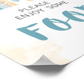 フードテーブルサインブルーボーホレインボーシャワー ポスター (角)