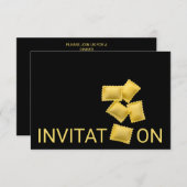 フードディナパーソナライズされたーイタリアントテルリーニ 招待状 (正面/裏面)