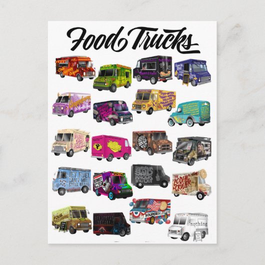 フードトラックのパンスト ポストカード (正面)