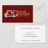 フードトラックのロゴ名刺 名刺 (正面/裏面)