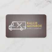 フードトラックのロゴ木板名刺 名刺 (正面)