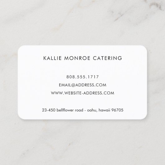 フードトラックのロゴ木板名刺 名刺 (裏面)